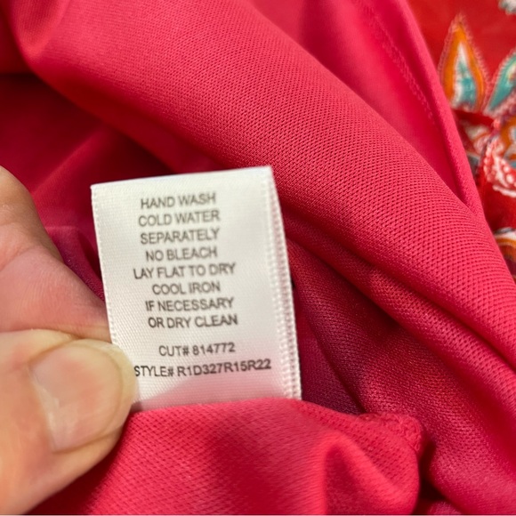 RabbitRabbitRabbit red sheer floral maxi dress 6 - Picture 7 of 12